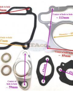 O/H Overhaul Gasket Set Kit Cylinder Head 277-99001-27 for Robin Subaru EX17 EX21 6HP Tamping Rammer Lawn Mower Motor Engine