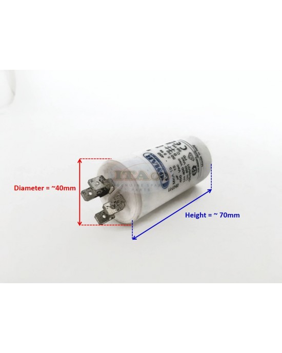 Made in Italy Motor Electrolytic Comar Condenser Capacitor MKA 15UF - 14.25 UF - 15 UF ~ 15.75 UF 450V 450Vac