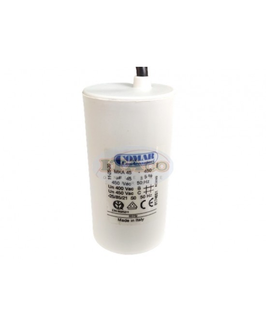 Made in Italy Motor Electrolytic Comar Condenser Capacitor Wire Type MKA 42.75UF ~ 45UF ~ 47.25UF 43uF 44uF 46uF 47uF 450V Vac Made in Italy Motor Electrolytic Comar Condenser Capacitor Wire Type MKA 42.75UF ~ 45UF ~ 47.25UF 43uF 44uF 46uF 47uF 450V Vac