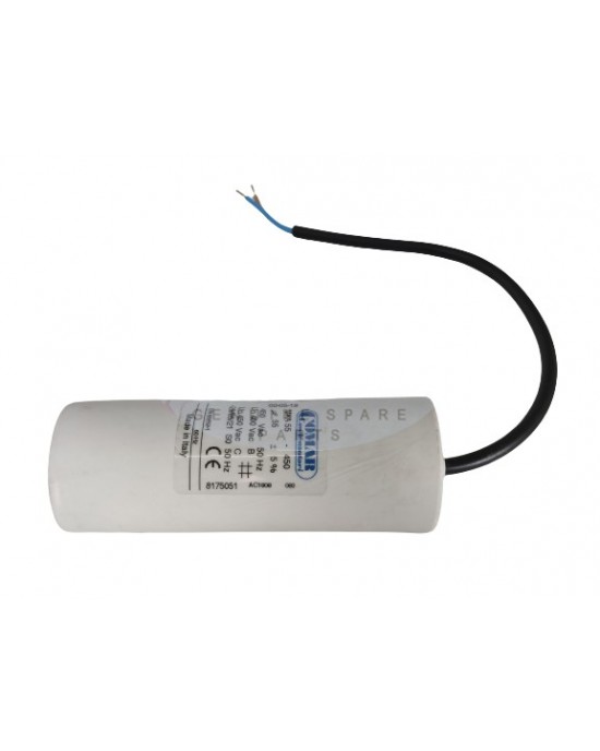 Made in Italy Motor Electrolytic Comar Condenser 55UF Capacitor Wire Type MKA 55 UF - 52.3UF ~ 57.75UF 53UF 54UF 56UF 57UF 450V Vac