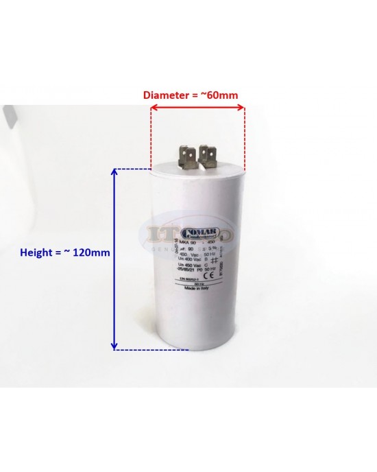 Made in Italy Motor Electrolytic Comar Capacitor 90UF Condenser 450V Vac MKA 86UF ~ 90 uF ~ 94UF 87uF 88uF 89uF 91uF 92uF 93uF