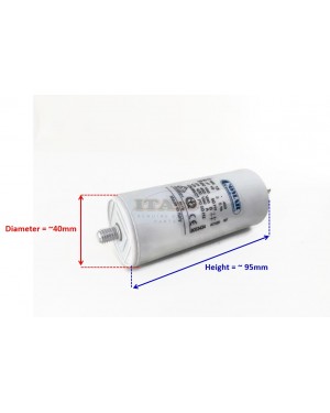 Made in Italy Motor Electrolytic Comar Condenser Capacitor with Stud 17.1UF ~ MK 18UF ~ 18.9UF 450V Vac