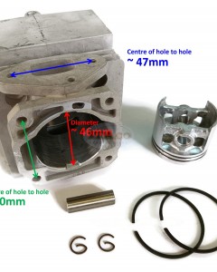 Cylinder Block Kit 4203-020-1201 Piston Assy replaces STIHL SR400 SR420 SR5600 46MM Block Blower EB600A Ogawa Engine