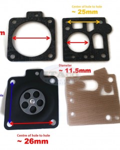 BING Carb Carburetor Diaphram Rebuild Kit 1119-007-1062 For STIHL 038 MS380 MS381 Wacker BH23 Brazil Raisman 43-10-BNG 18078