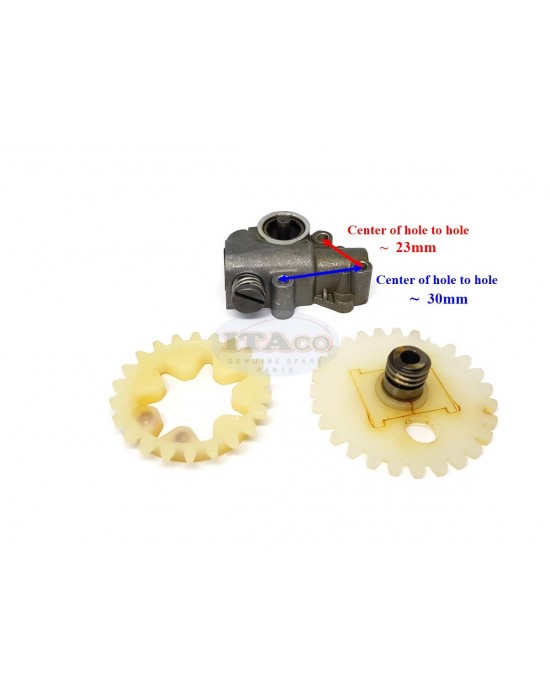 For STIHL 038 MS380 MS381 Oil Pump Assy with Worm Spur Gear (3pcs Kit) 1119 640 3200 Chainsaw