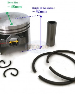 Piston Kit Ring Set Kolben 1119 030 2000 STIHL 038 038AV 038 AV Chainsaw 48MM 1119 030 2000 Engine