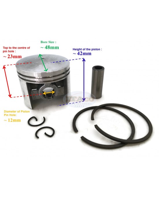 Piston Kit Ring Set Kolben 1119 030 2000 STIHL 038 038AV 038 AV Chainsaw 48MM 1119 030 2000 Engine Piston Kit Ring Set Kolben 1119 030 2000 STIHL 038 038AV 038 AV Chainsaw 48MM 1119 030 2000 Engine