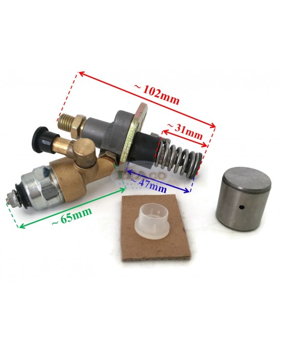 Fuel Injection Pump with Solenoid for Yanmar L100 Diesel Tractor Engine Chinese 186F 186FA 10HP 6.5mm plunger size Generator Fuel Injection Pump with Solenoid for Yanmar L100 Diesel Tractor Engine Chinese 186F 186FA 10HP 6.5mm plunger size Generator