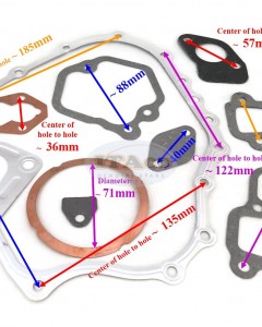 Gasket Set Kit Head Gasket Assy 714870-91600 for Yanmar L48 L40 Chinese 170F 170FA 4HP Diesel Motor Engine