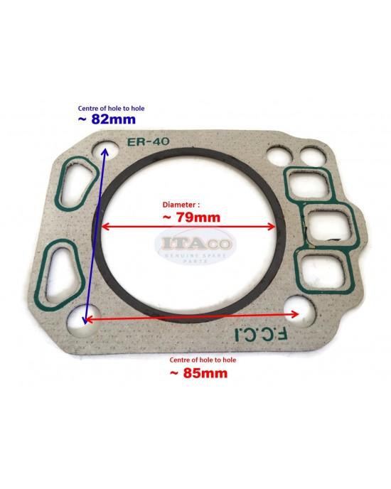 Cylinder Head Gasket 14441-0331-0 replaces Kubota ER40 ER5 GA70-75 Diesel Engine K600 7.5hp 75MM Cylinder Head Gasket 14441-0331-0 replaces Kubota ER40 ER5 GA70-75 Diesel Engine K600 7.5hp 75MM