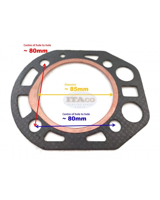 85MM bore size Cylinder Head Gasket Replaces R175A R176 R180 8HP 4 Stroke Diesel Water-cooled small Engine 85MM bore size Cylinder Head Gasket Replaces R175A R176 R180 8HP 4 Stroke Diesel Water-cooled small Engine