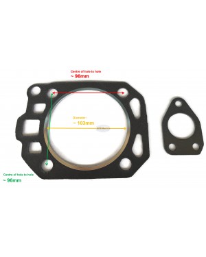 Cylinder Overhaul Gasket Set Kit Head Cover Muffler Gear Case Breather For Kubota RK105 RK125 Vikyno RV105 RV125 94MM 11171-0331 11151 Water-Cooled Engine.