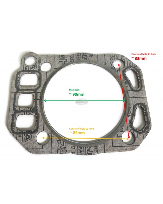 Diesel Cylinder Head Gasket 11131-0331 For Kubota RK50 RK60 RK70 Vikyno RV50 RV60 RV70 N 80MM Horizontal Water-Cooled Engine.