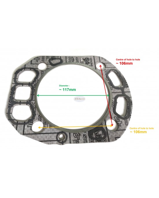 For Cylinder Head Gasket 105700-01330 for Yanmar TF135 TF140 TF155 TF160 Cylinder Water Cooled Diesel Engine