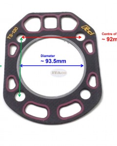 Cylinder Overhaul Head Gasket Set Kit 704600-01610 104600-01330 Replaces Yanmar TS130 Cylinder Water Cooled Forklift Tractor Diesel Engine