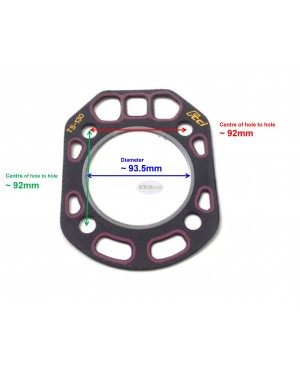 Cylinder Overhaul Head Gasket Set Kit 704600-01610 104600-01330 Replaces Yanmar TS130 Cylinder Water Cooled Forklift Tractor Diesel Engine