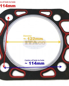 Cylinder Overhaul Head Gasket Set Kit 705890-92600 105890-01330 Replaces Yanmar TS190 Cylinder Water Cooled Forklift Tractor Diesel Engine