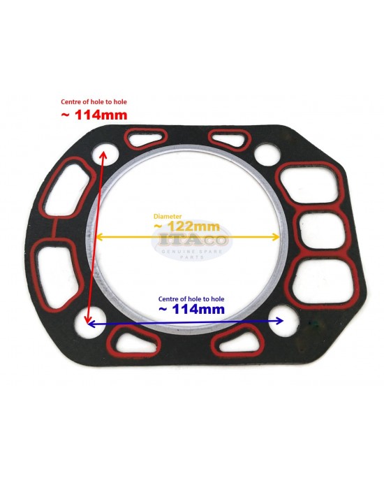 Cylinder Overhaul Head Gasket Set Kit 705890-92600 105890-01330 Replaces Yanmar TS190 Cylinder Water Cooled Forklift Tractor Diesel Engine