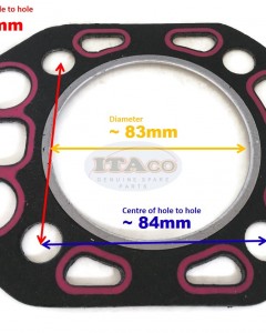 Cylinder Overhaul Head Gasket Set Kit 704300-01610 104300-01330 Replaces Yanmar TS70 TS80 Cylinder Water Cooled Forklift Tractor Diesel Engine