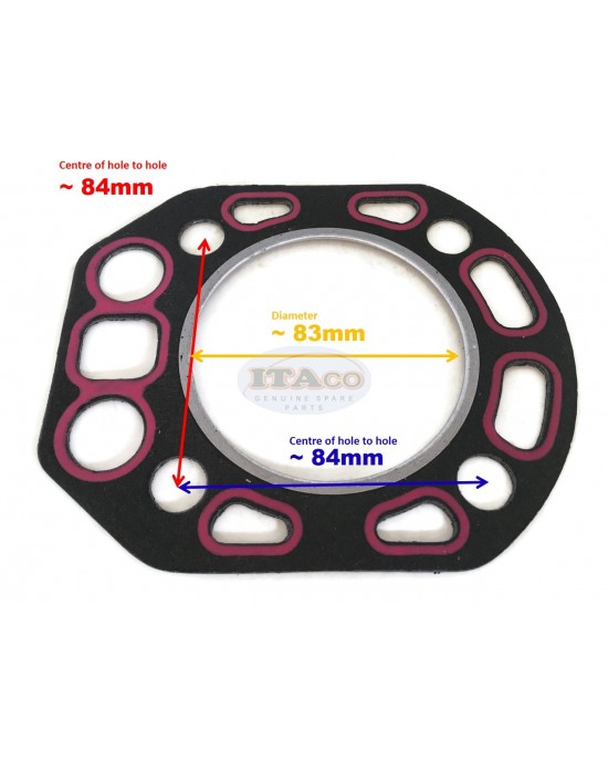 Cylinder Overhaul Head Gasket Set Kit 704300-01610 104300-01330 Replaces Yanmar TS70 TS80 Cylinder Water Cooled Forklift Tractor Diesel Engine