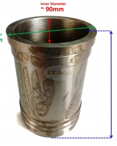 Cylinder Liner 90mm 14351-22221 STD replaces Kubota Diesel ER65 GA90 GA100 Engine