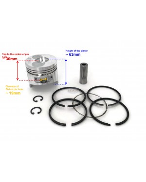 For 71.0mm Bore Chinese 170F 170 F 4.5HP Diesel Engine Piston Kit Assy Ring Set Oversize 1.00 040