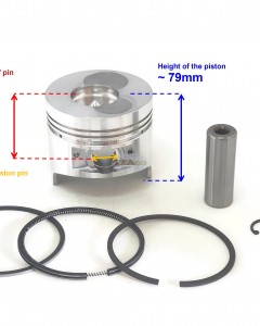 For 87.0mm Bore Chinese 186F 186F 10HP Diesel Engine Piston Kit Assy Ring Set for some 186FA Oversize 1.00 040