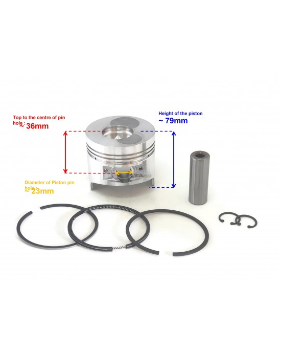 For 86.5mm Bore Chinese 186F 186F 10HP Diesel Engine Piston Kit Assy Ring Set for some 186FA Oversize 0.50 020