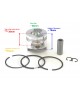 86mm Bore Chinese 186 186F Piston Kit Assy Ring Set For Chinese 186 186F Diesel Engine Generator KAMA