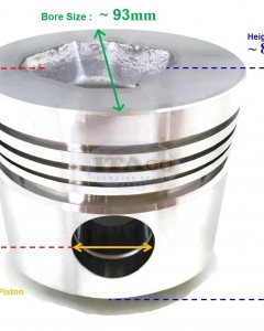 Replaces Kubota Piston 94MM 11171-2111-0 RK125 RV125 RT120 RD120 Horizontal  Water Cooled Diesel Engine Generator  