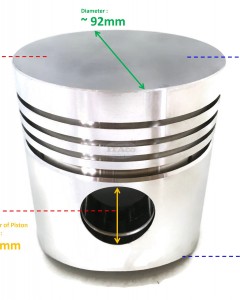 Piston 104600-22091 For Yanmar TS130 NS130 Water Cooled Forklift Tractor Diesel Engine Generator 92MM