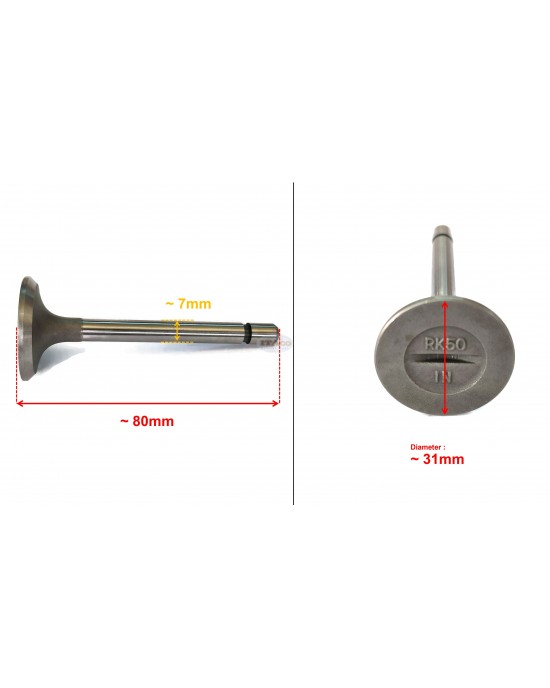 Inlet Suction In Valve 11131-1311-0 for Kubota Diesel Engine RK50 RK60 RK70 Tractor Engine Inlet Suction In Valve 11131-1311-0 for Kubota Diesel Engine RK50 RK60 RK70 Tractor Engine