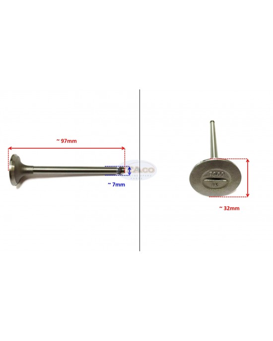 Inlet Suction In Valve Valves 104200-11100 for Yanmar Diesel TS60 2QM15 2TR 13Y 2TR 13A Tractor Engine Inlet Suction In Valve Valves 104200-11100 for Yanmar Diesel TS60 2QM15 2TR 13Y 2TR 13A Tractor Engine