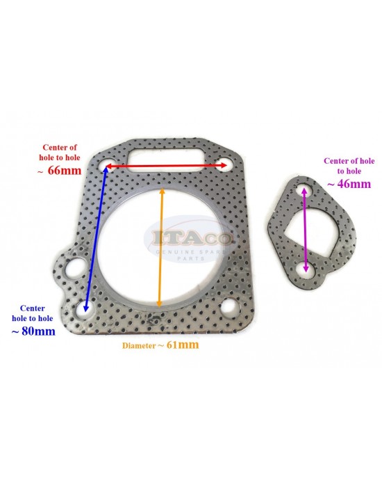 Replaces Honda GX110 GX120 F40 WA WB WD 20 WH15 06111-ZE0-405 Gasket Kit Set w Head Gasket 4HP Lawn mower Trimmer Motor Engine