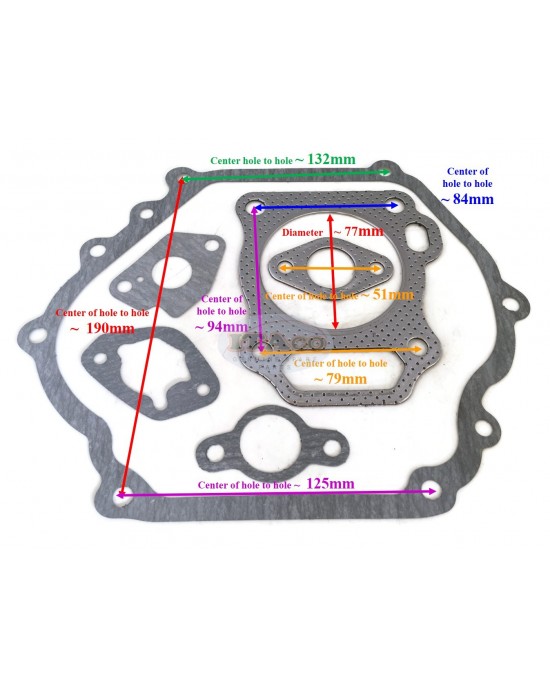 Overhaul Gasket Set Kit with Base Head Gasket 06111-ZH9-405 For Honda GX270 Motor Lawnmower Trimmer Engine