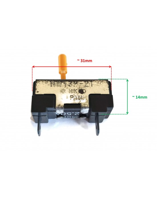 Original Made in Japan Circuit Breaker Disconnector 2.5A 50Hz 220V-240V 358-40634-08 compatible Robin Subaru R600 R650 Generator Lawnmower Trimmer Engine
