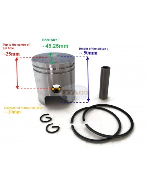 Piston Kit Ring Pin Assy Oversize 025 45.25MM for Yamaha ET650 ET950 Motor Engine Lawnmower Trimmer Generator