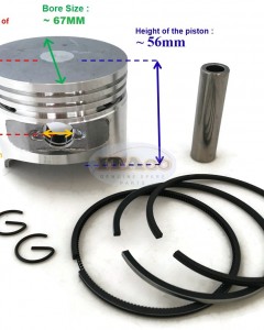 Piston Kit Ring Set 227-23402-03 Robin Subaru EY20 EH18 5HP O/S 67.25 Lawnmower Motor Engine