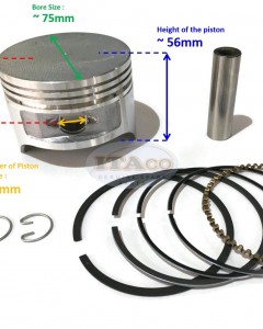 Piston Kit Assy Ring Set 234-23401 For Robin Subaru Wisconsin EY28 W128 RGX3500 75MM Motor Lawn Mower Trimmer Engine
