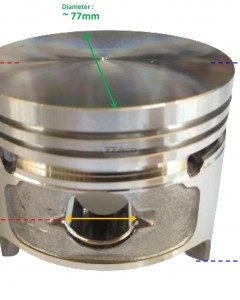 Original OEM Made in Japan Piston 223-23401-13 compatible for Robin Subaru Motor EY35 STD Lawnmower Engine