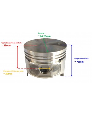 Original OEM Made in Japan Piston 224-23402-23 224-23402-33 compatible for Robin Subaru Motor EY40 Oversize 0.25 84.25MM Lawnmower Trimmer Engine