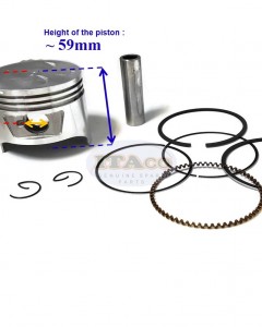 Piston Kit Assy Ring Set Pin Clip for Honda GX240 13101-ZH9-000 and 8HP Engines 73MM Lawn Mower Trimmer Motor Engine