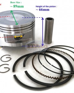 Piston Kit Assy Ring Set Pin Clip For Honda GX420 GX440 GX 420 440 90MM 16HP Chinese Trimmer Lawn Mower Motor Engine