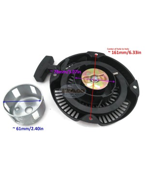 Pull Recoil Rewind Stater with Cup Pulley For Robin Subaru EX17 6HP 269-50201-30 00 Rammer Lawn Mower Motor Engine