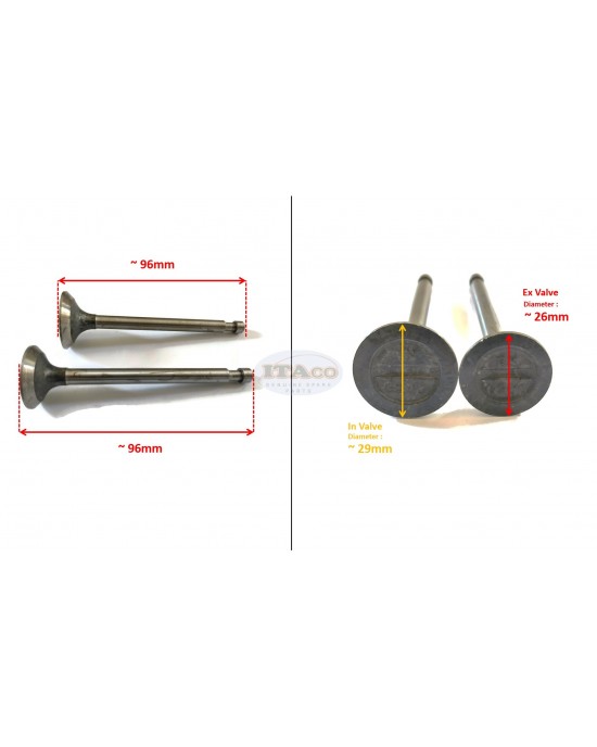 Intake Inlet Suction Exhaust Valve 14711-883-000 14721-883-000 Honda G200 GV200 5HP Lawnmower Motor Engine Intake Inlet Suction Exhaust Valve 14711-883-000 14721-883-000 Honda G200 GV200 5HP Lawnmower Motor Engine