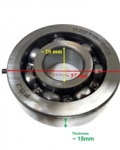 Made in Japan Crankshaft Bottom Bearing 93306-304U0 For Yamaha Outboard 4HP 5HP 9.9HP 15HP 83B716C3 2-stroke Engine