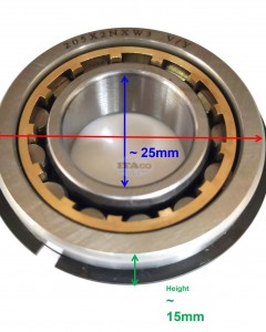 Boat Motor Bearing 93390-00029 6B4 compatible with Yamaha Outboard E 9 15 DMH 9.9HP 15HP 2-stroke