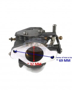 Boat Motor Middle Carburetor Carb Assy 6K5-14302-03 for Yamaha Parsun Outboard 60HP E60 T60 2 stroke Marine Engine