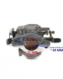 Boat Motor Bottom Carburetor Carb Assy 6K5-14303-03 for Yamaha Parsun Outboard 60HP E60 T60 2 stroke Marine Engine 
