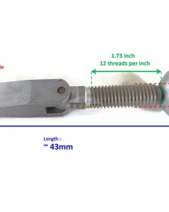 Boat Motor For Yamaha Outboard 6G1-43116 6E0-43118 648-43114 Clamp Screw Assembly set Transom Pad Plate Swivel Pin 5/8"UC size threading 15.85mm Motor Engine